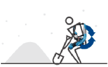 雪かきなどの重労働に